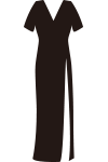 半袖ロングドレス