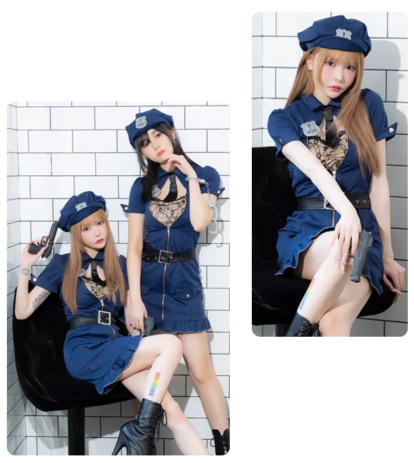 セクシーポリスハロウィンコスプレ