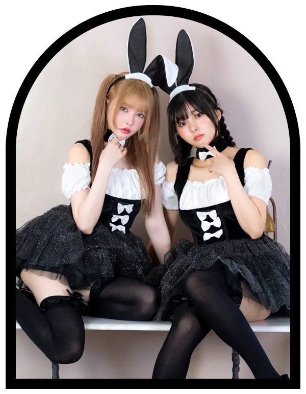 キラキラバニーガールハロウィンコスプレ