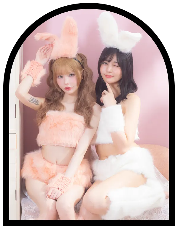 ふわふわバニーガールハロウィンコスプレ
