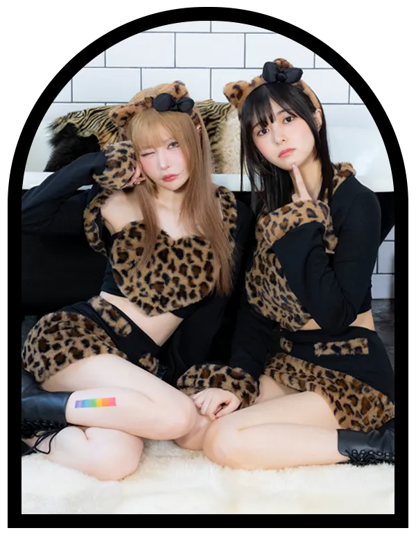 レオパード猫ハロウィンコスプレ