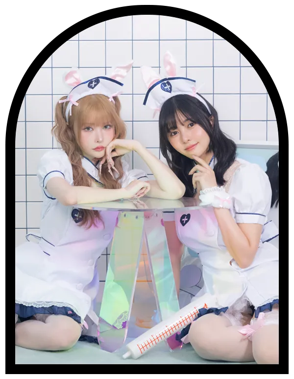 ガーリーバニーナースハロウィンコスプレ