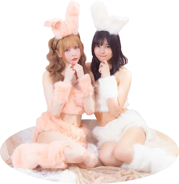 ふわふわガーリーバニーハロウィンコスプレ