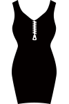 ジップデザインドレス