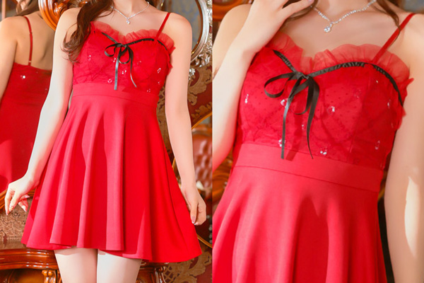 タイト ミニドレス 長袖 谷間 大きいサイズ ストレッチ ジップ パフスリーブ シアースリーブ ワンカラー キャバドレス