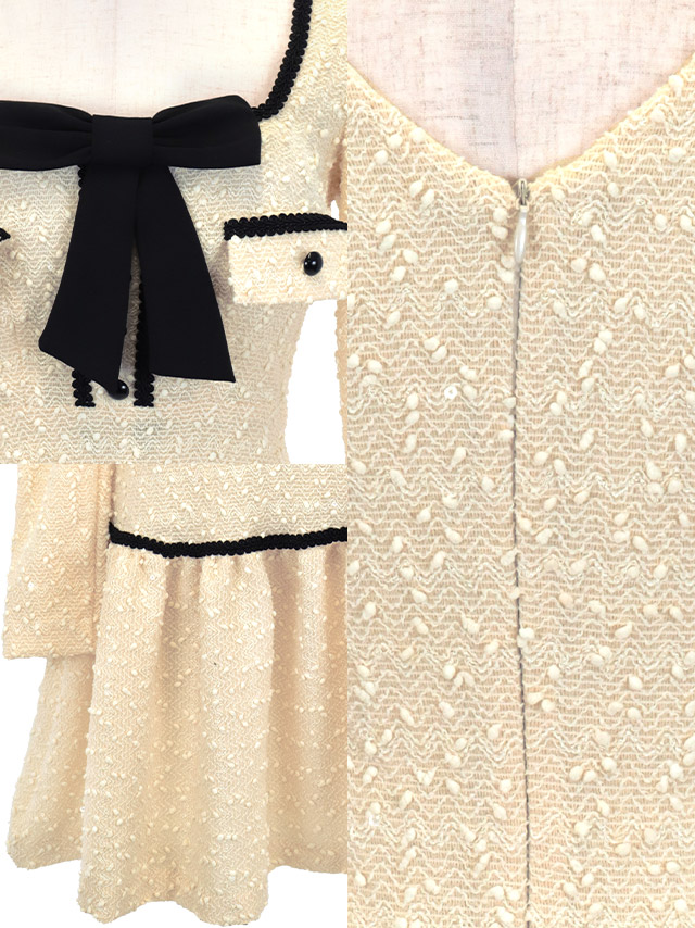 [韓国ドレス] ミニドレス ニット ワンピース 長袖 ブラジャーのまま Aライン キャバドレスの商品特徴1