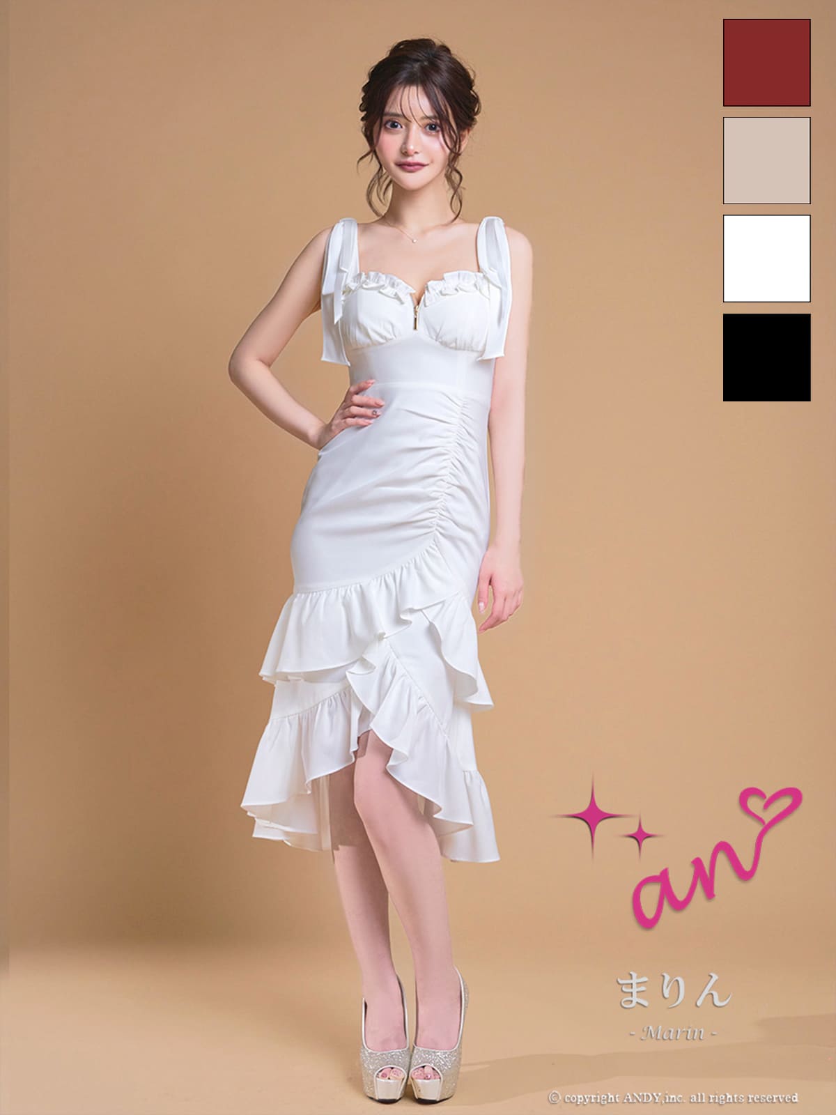 Andy アンディ 高級キャバドレスのカラーバリエーション画像2