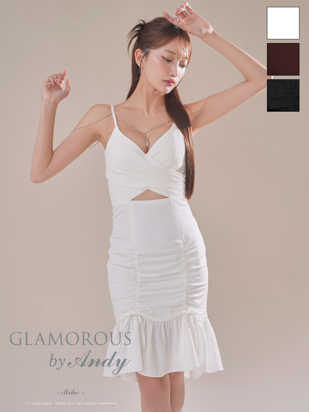 Andy アンディ GLAMOROUS グラマラス 高級キャバドレスのカラーバリエーション画像2