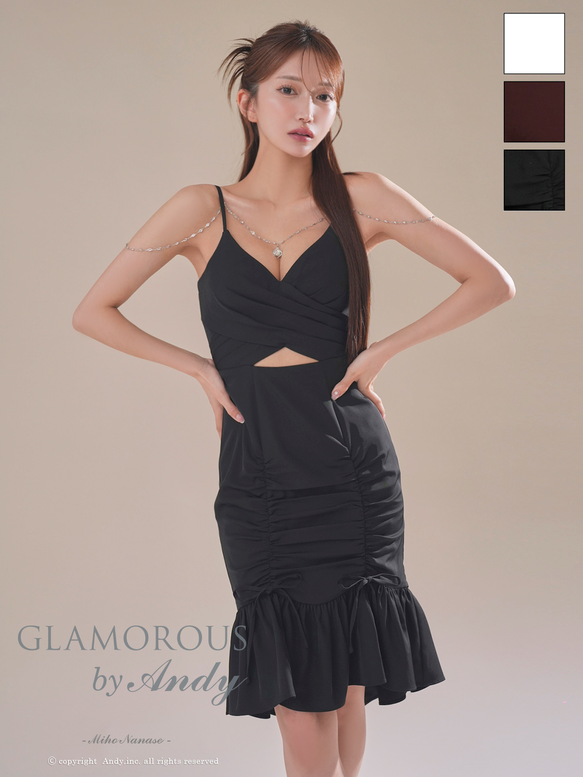 Andy アンディ GLAMOROUS グラマラス 高級キャバドレスのカラーバリエーション画像3