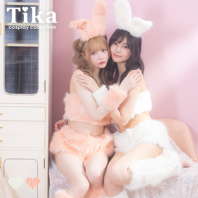 ハロウィン] バニー コスプレ へそ出し ふわふわ ガーリー