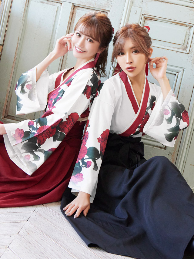 コスプレ 3点set レトロガーリーロング袴のイメージ画像4
