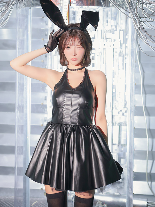 レディースドレスフレアスカート　パンク　コスプレ 即日発送！】【サンタコス 4点セット】【XS-XLサイズ/1カラー