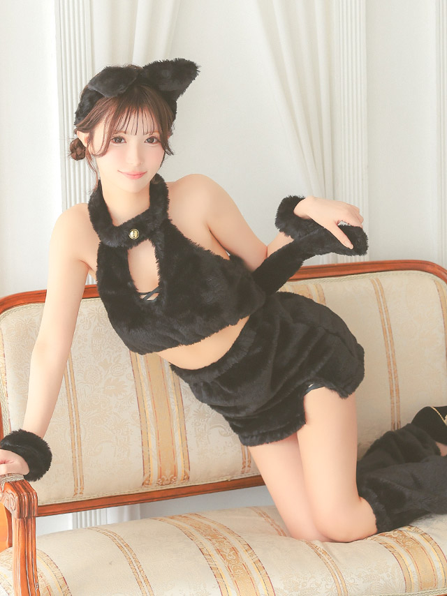 ハロウィンコスプレ 5点set もこもこファー猫セクシーアニマルのイメージ画像6