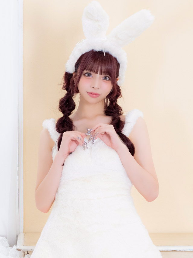 コスプレ バニーガール 5点set もこもこ チュールフリル ガーリー アニマル (トップス/スカート/カチューシャ/リボン/レッグカバー)【ハロウィン】[tk-hw11061c]のイメージ画像1