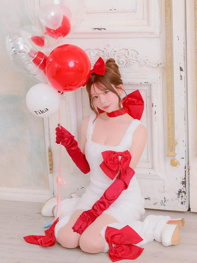 コスプレ 猫 6点set もこもこ サテンリボン ドーリー アニマル (チョーカー/ワンピース/ブローチ/ヘアピン/グローブ/レッグカバー)【ハロウィン】[tk-hwjj11123b]のイメージ画像3