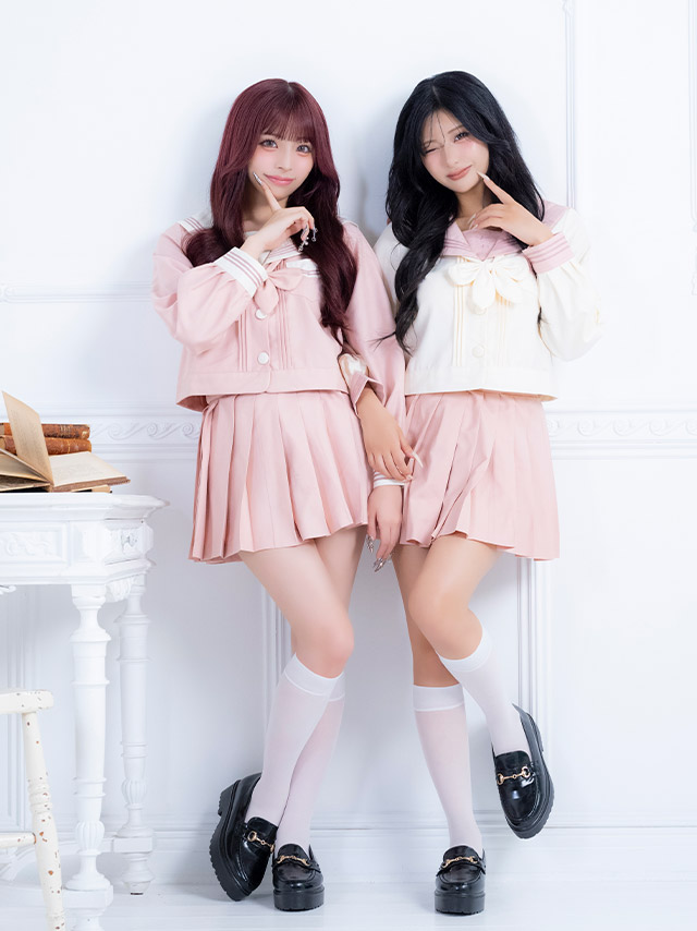 コスプレ 制服 3点set セーラー ミニスカート 学生服 (トップス/スカート/スカーフ)【ハロウィン】[tk-hwjk27001]のイメージ画像1
