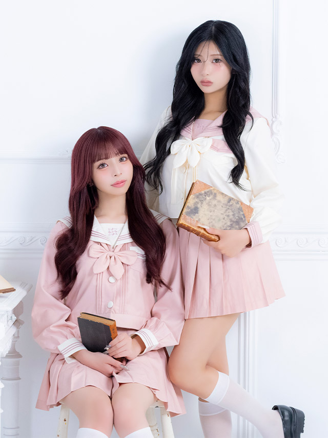 コスプレ 制服 3点set セーラー ミニスカート 学生服 (トップス/スカート/スカーフ)【ハロウィン】[tk-hwjk27001]のイメージ画像2