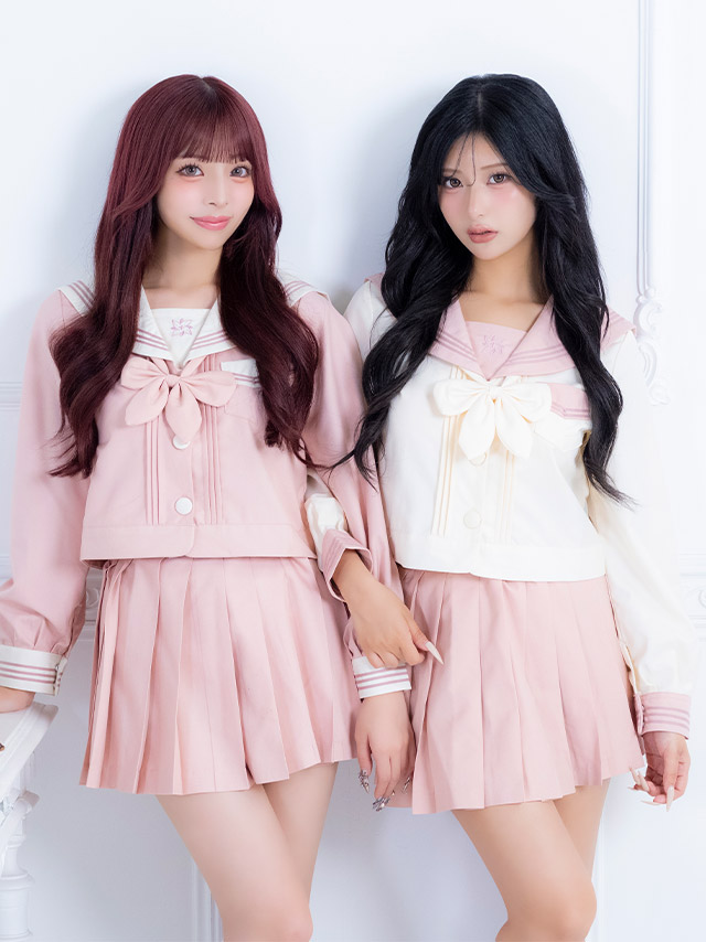 コスプレ 制服 3点set セーラー ミニスカート 学生服 (トップス/スカート/スカーフ)【ハロウィン】[tk-hwjk27001]のイメージ画像3