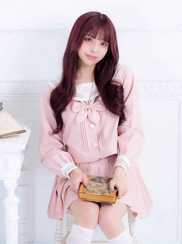コスプレ 制服 3点set セーラー ミニスカート 学生服 (トップス/スカート/スカーフ)【ハロウィン】[tk-hwjk27001b]のイメージ画像3