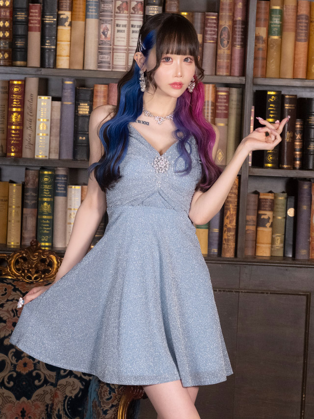 ✴︎新品フォーマルドレス✴︎大きいサイズ✴︎日本製✴︎定価53000円✴︎値札付き XSサイズあり】編み上げリボン×フラワー刺繍レースタイトミニ