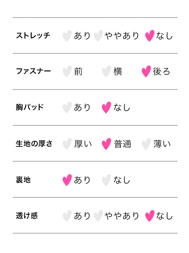ベアリボンデザインセットアップラップタイトミニドレスのスペック表