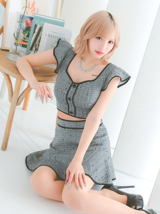 ノースリーブ フリル袖 ツイード パイピング セットアップ フレアミニドレスのイメージ画像2