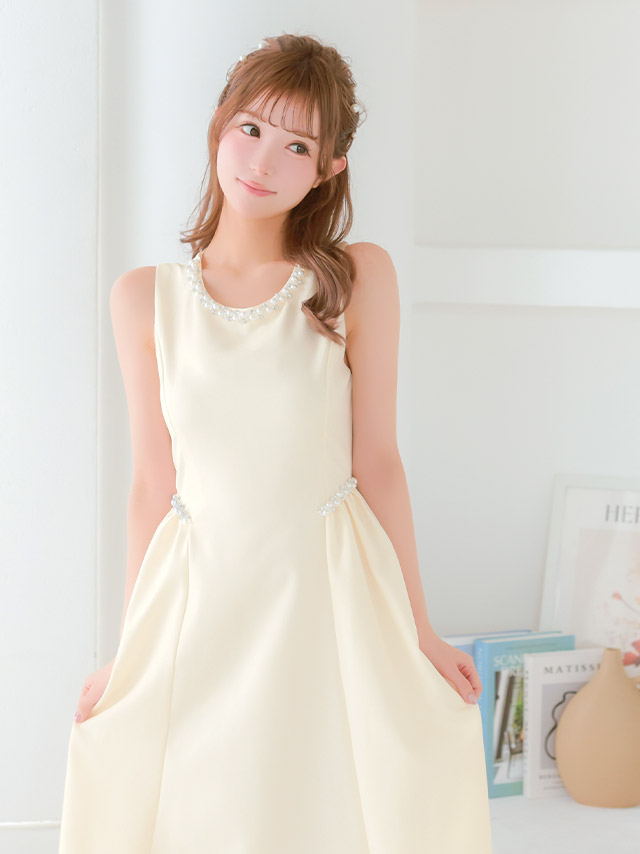 ロングドレス 肩あき ジップ 谷間 サイドベルト 高身長 グレー XL XXL Aライン キャバドレスのイメージ画像2
