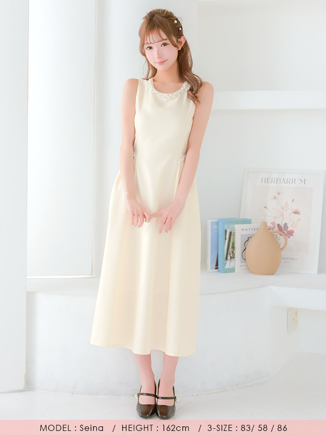 ロングドレス 肩あき ジップ 谷間 サイドベルト 高身長 グレー XL XXL Aライン キャバドレスのフロント画像
