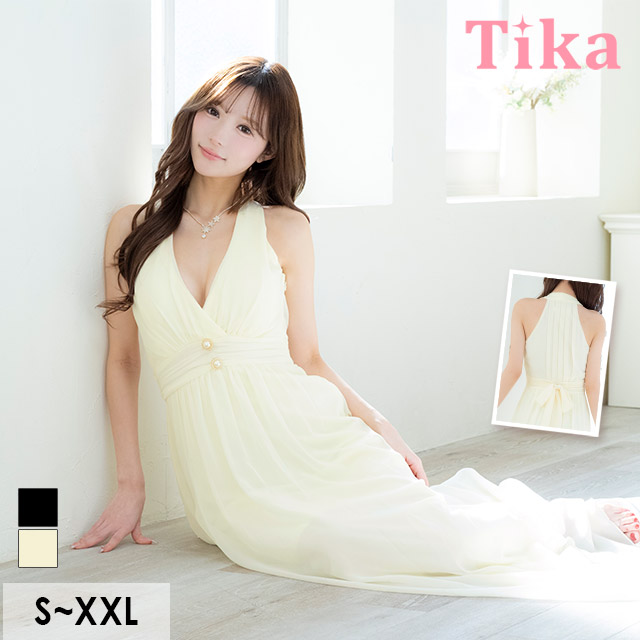 Aライン ロングドレス 大きいサイズ 大人 ノースリーブ ストレッチ ブラジャーのまま ラメ プリーツ キャバドレスのメイン画像