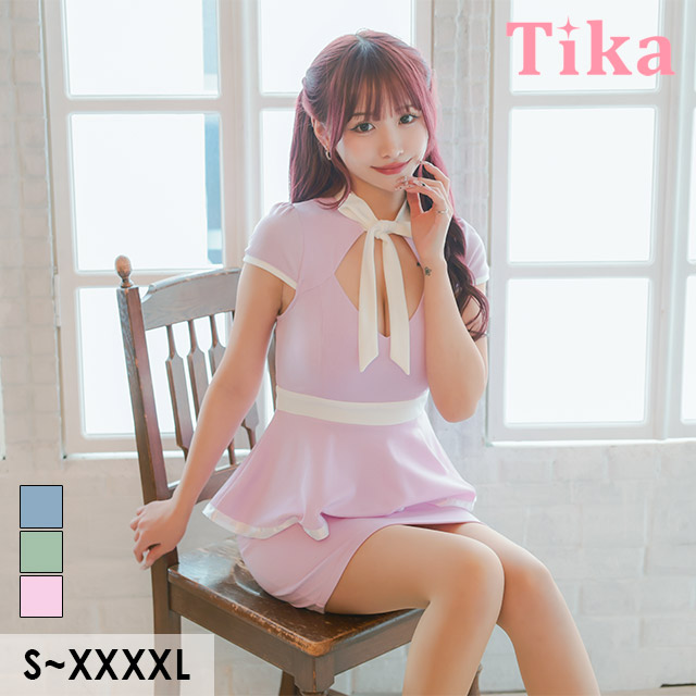 タイト ミニドレス 谷間 ジップ レース 上品 ストレッチ 袖あり 七分袖 ウエストベルト付き ブラジャーのまま ベルスリーブ ワンカラーのメイン画像