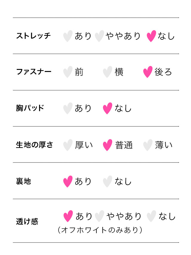 ミニドレス ノースリーブ パール 同伴 チュール 白 オフホワイト Aライン キャバドレスのスペック表