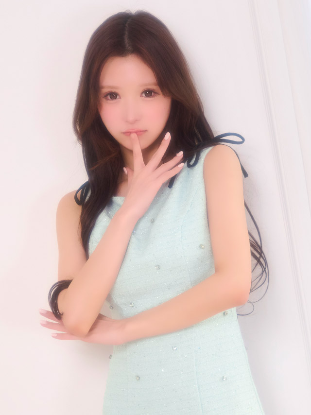 ミニドレス ノースリーブ ショルダーリボン ツイード Aライン ビジュー 胸元カバー 下着のまま ミントブルー 大きいサイズ XL XXL キャバドレスのイメージ画像1