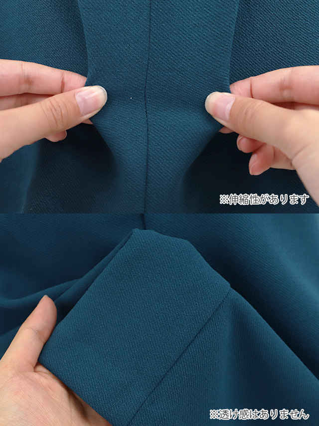 韓国ドレス 膝丈ドレス ワンショルダー風 バストカット アシメショルダー ワンカラー 半袖 タイト キャバドレスのディティール2