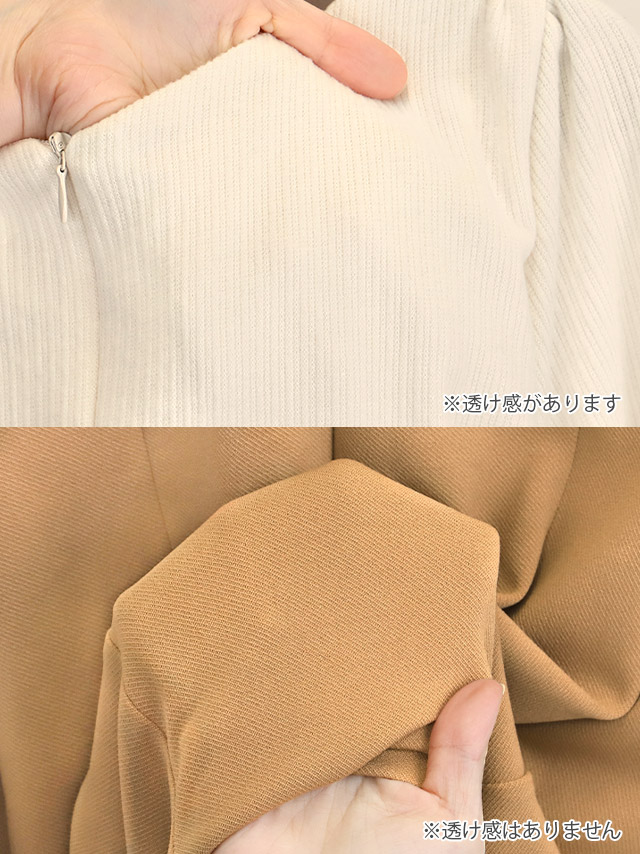 タイトミニドレス 谷間 ストレッチ 半袖 ウエストカット ジップ リボン バイカラーのディティール1