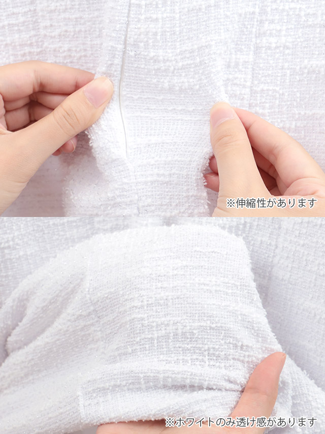 韓国ドレス ミニドレス ストレッチニット Vネック パールボタン 半袖 タイト キャバドレスのディティール2