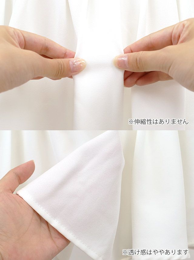 韓国ドレス ミニドレス 袖あり 五分袖 レース バストリボン ボックスプリーツ タイト キャバドレスのディティール2