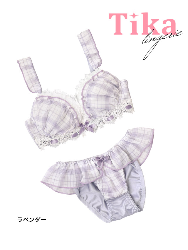 シフォンリボンベルト×総レースブラジャー＆ショーツ2点セットのカラー詳細