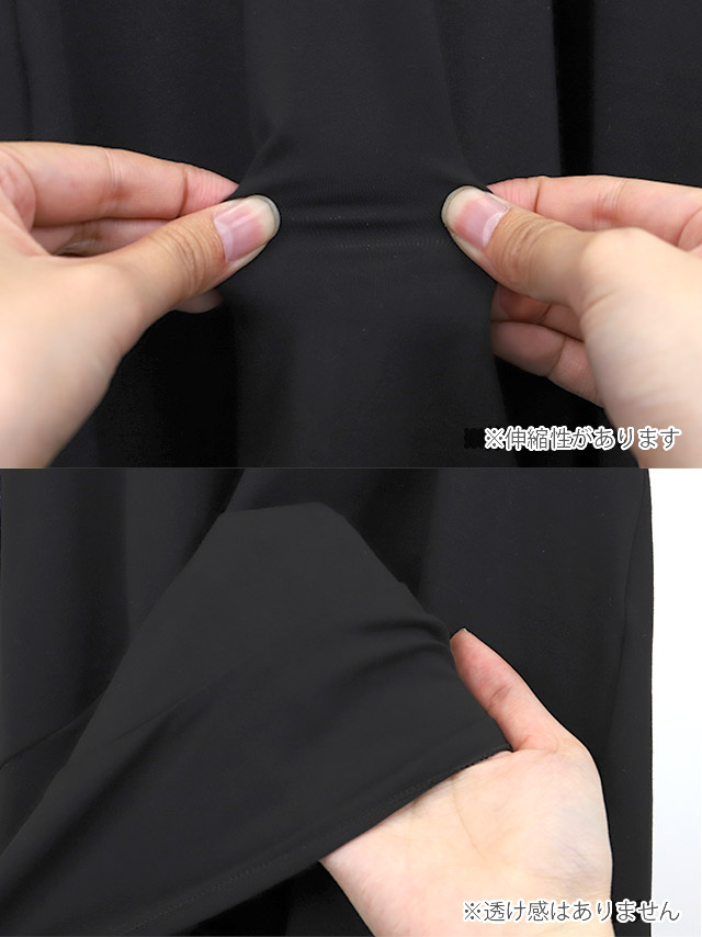 キャミソール リボン バストカット ラップ風 アシメスリット フレアミニドレスの詳細画像2