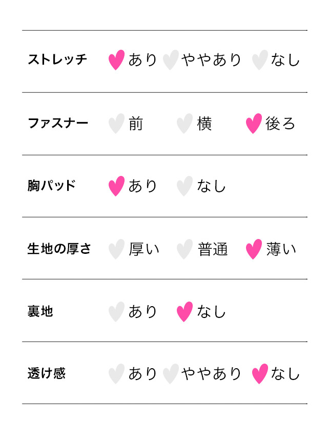 バストコード キャミソール ヌーディーカラー バストレース セクシー ハイウエスト切替 タイトミニドレスのスペック表