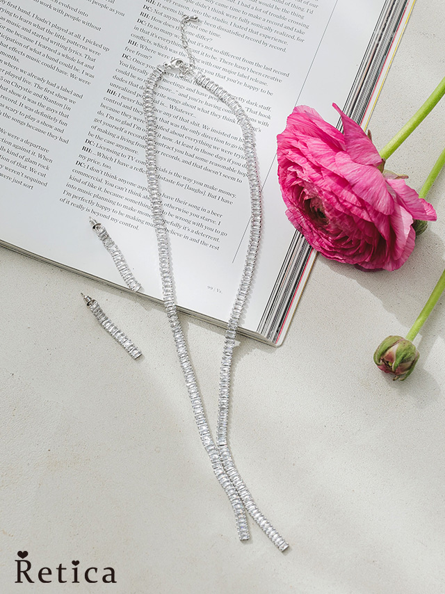 シルバーアシンメトリーストーンシルバーアクセサリー