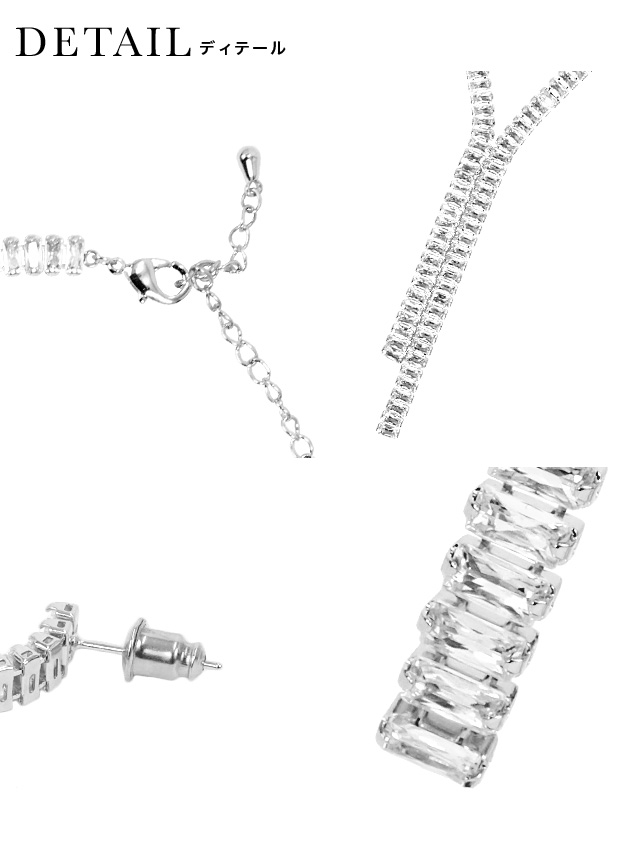 シルバーアシンメトリーストーンシルバーアクセサリーの商品詳細 ディテール