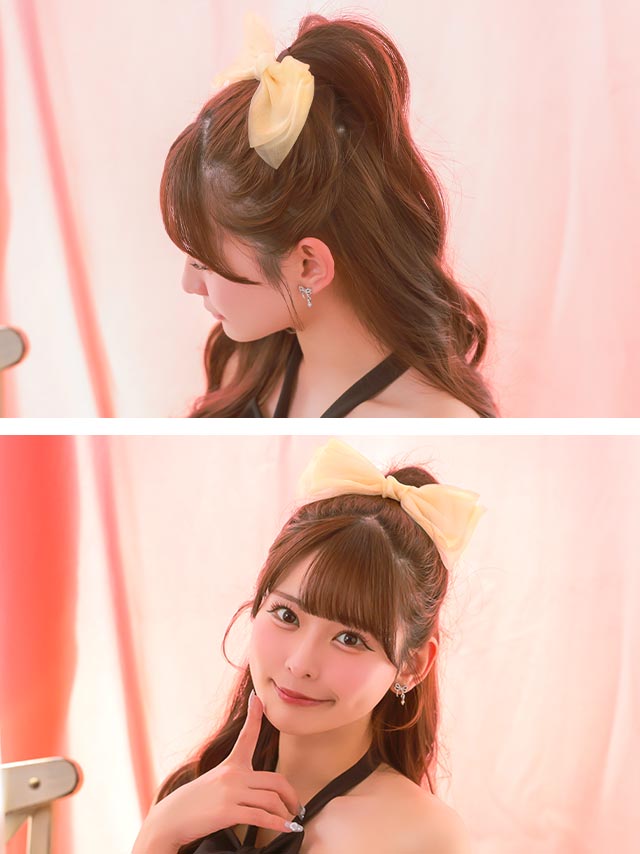 シアー リボン バレッタ ヘアアクセサリーのイメージ画像1