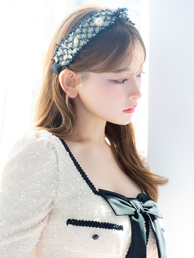 レースデザインビッグリボンカチューシャヘアアクセサリーのイメージ画像1