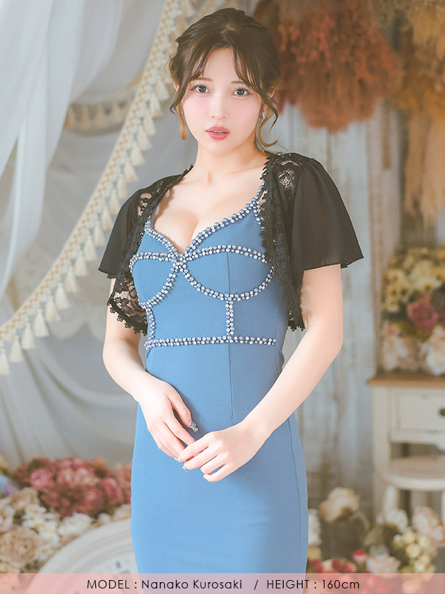 半袖 シフォン ショート丈 フラワーレース ボレロ