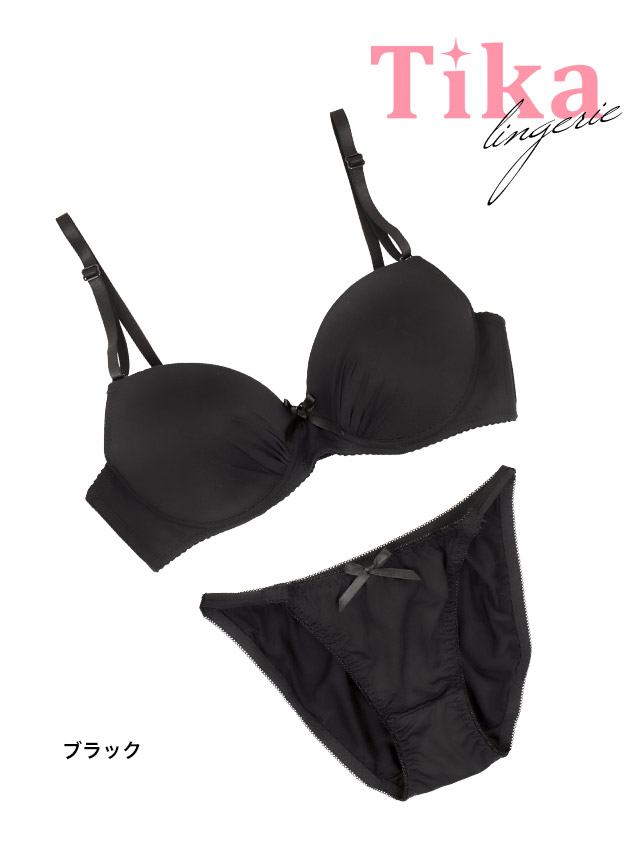 シームレスリボンワンカラーカップブラジャー＆ショーツ2点セットのカラー詳細