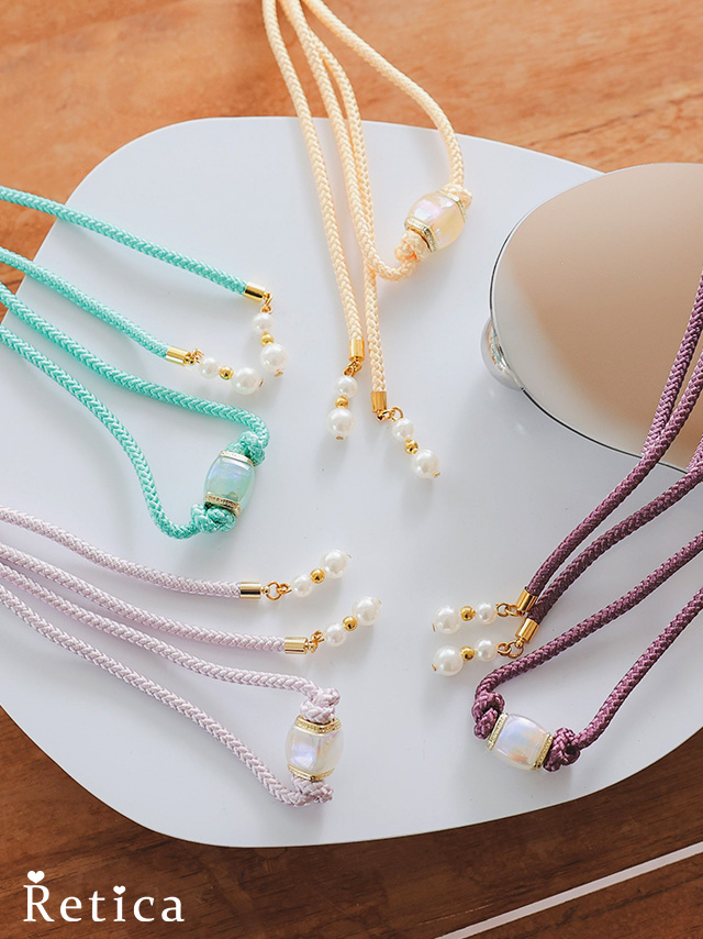 カラフル 華やか オーロラ キューブ 飾り帯紐
