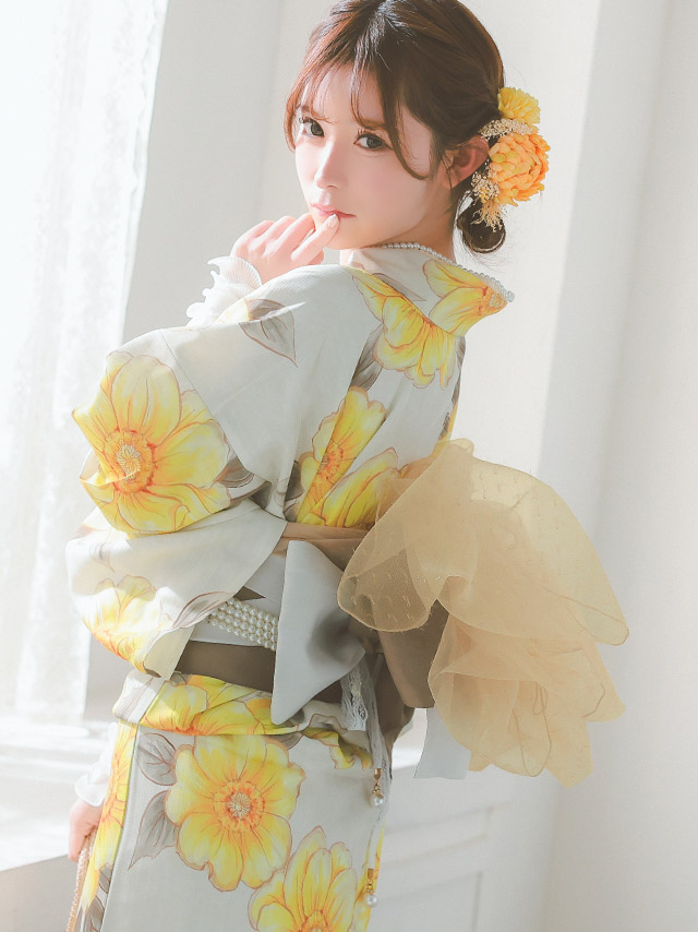 プリーツ シフォン 飾り兵児帯