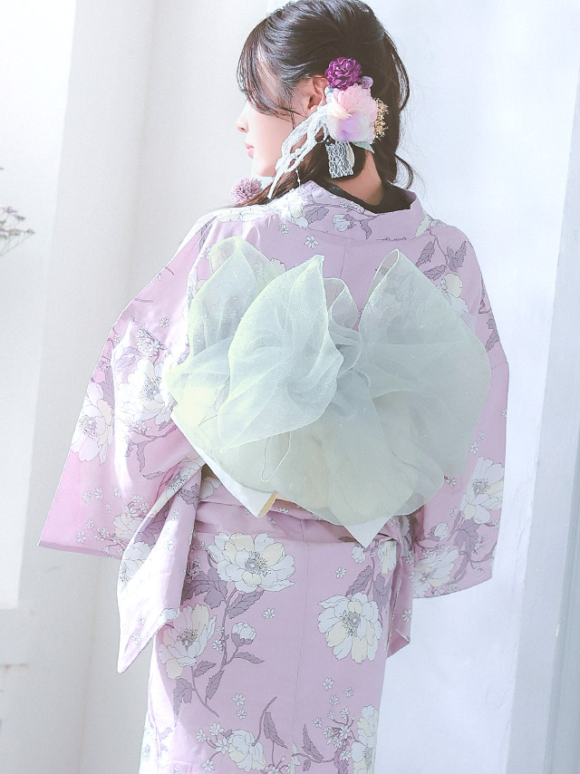 プリーツ シフォン 飾り兵児帯