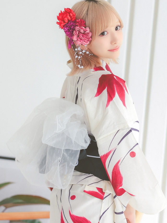 プリーツ シフォン 飾り兵児帯