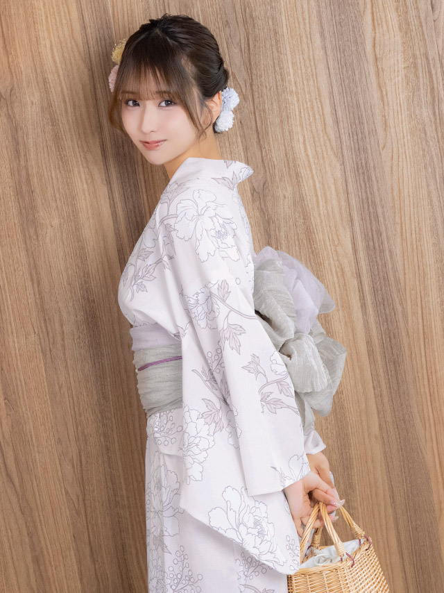 スウィートピンク×繊細フラワー ゆかた3点セットのイメージ画像1